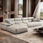 canapé d'angle moderne noir beige coussins géométriques 220cm 250cm 280cm 310cm 340cm