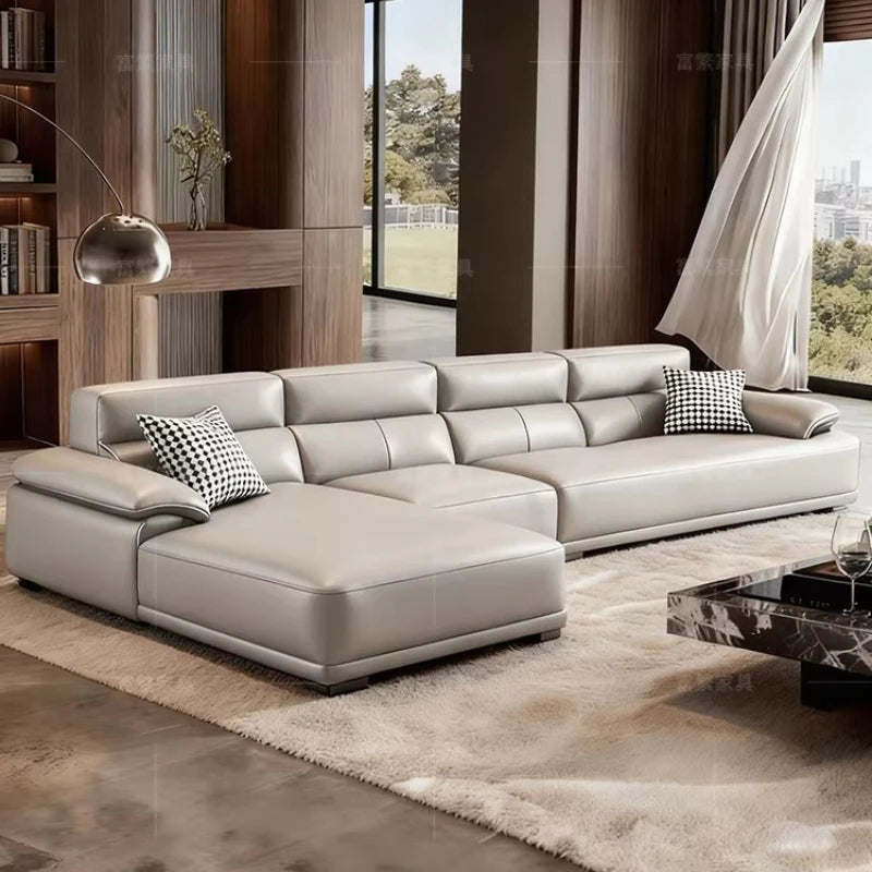 canapé d'angle moderne noir beige coussins géométriques 220cm 250cm 280cm 310cm 340cm