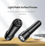 lampe torche noire moderne rechargeable led compact 125mm 70g abs matériaux