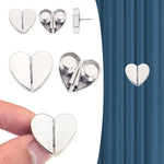 boutons magnétiques détachables argenté cœur moderne adhésif rideaux pièces 17mm maison