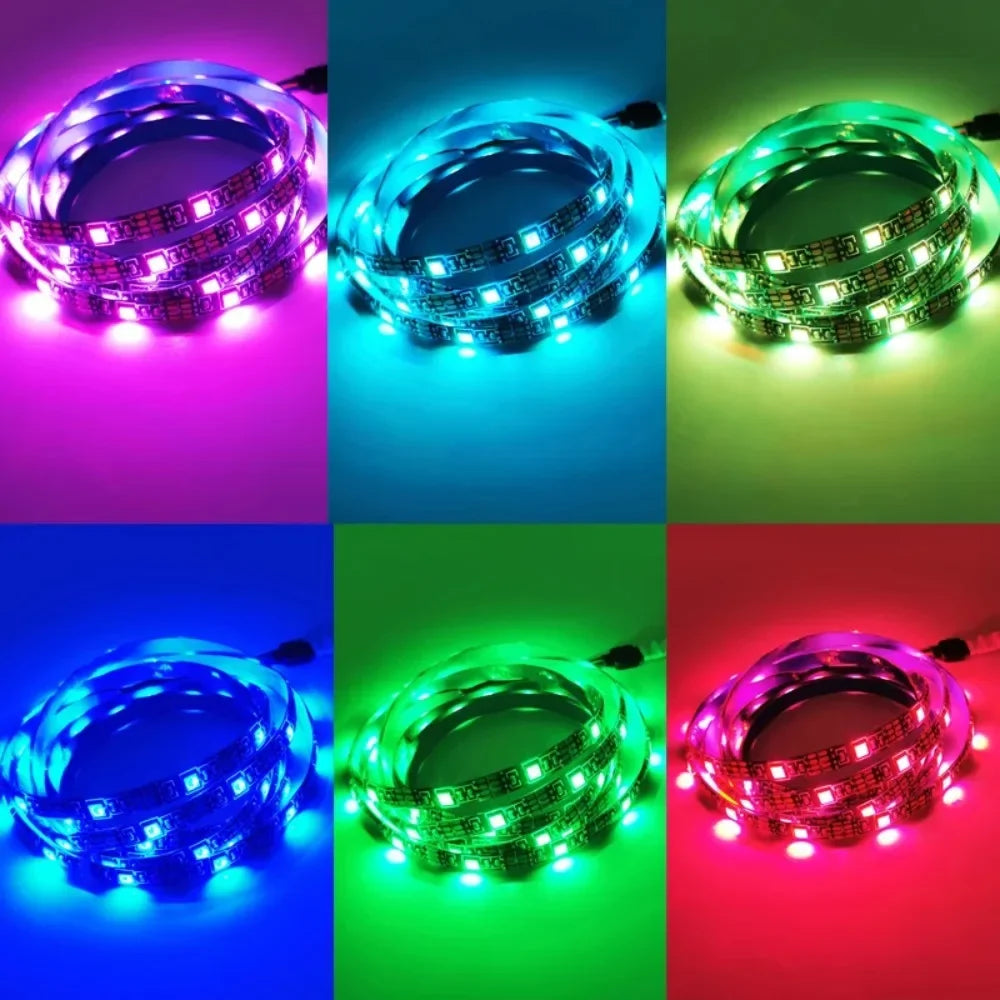 ruban led rgb multicolore adhésif contrôleur zigbee hub wifi câble usb moderne technologie