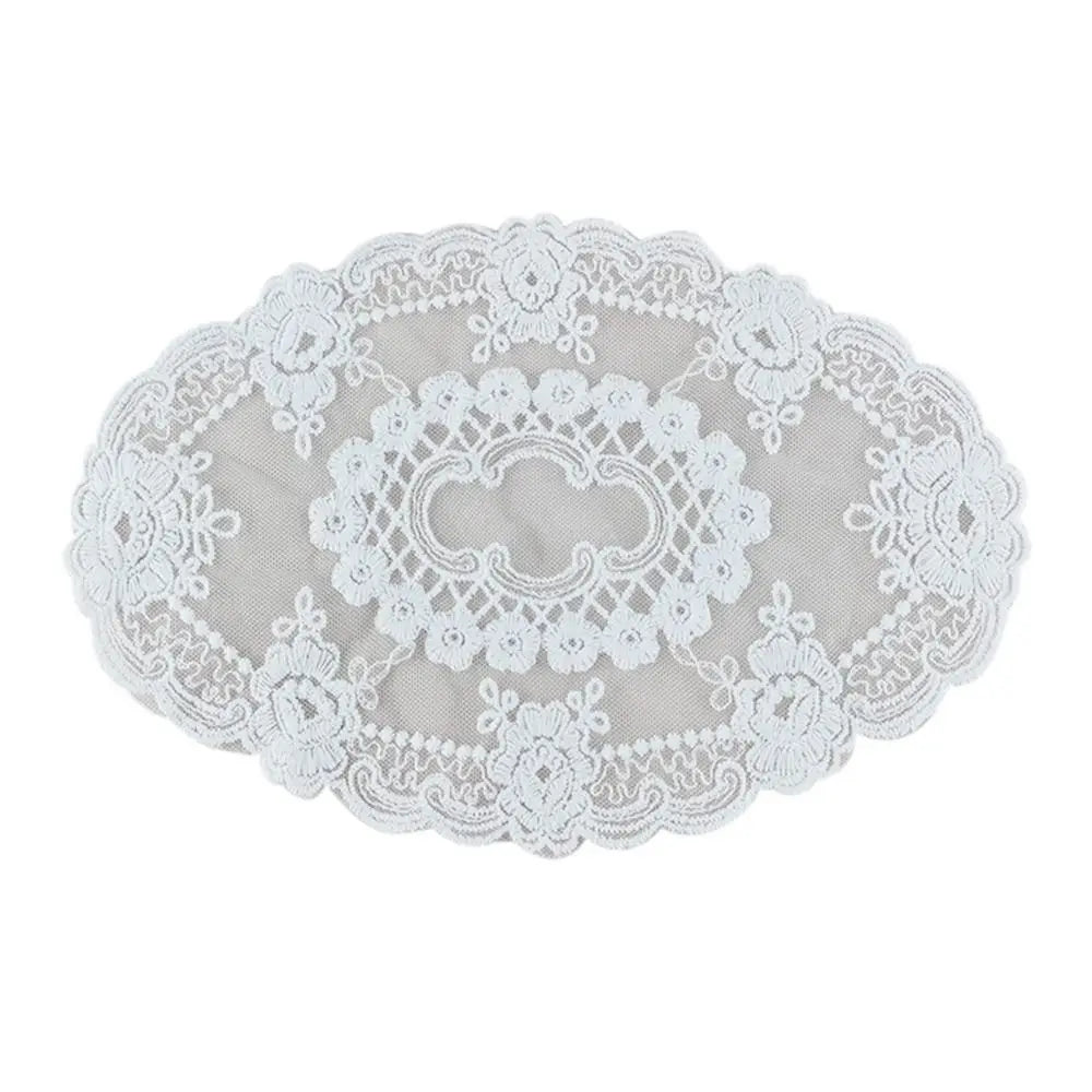 serviettes table classiques dentelle blanche maison festives round 18cm 27cm ovale 17x28cm 19x30cm 29x45cm