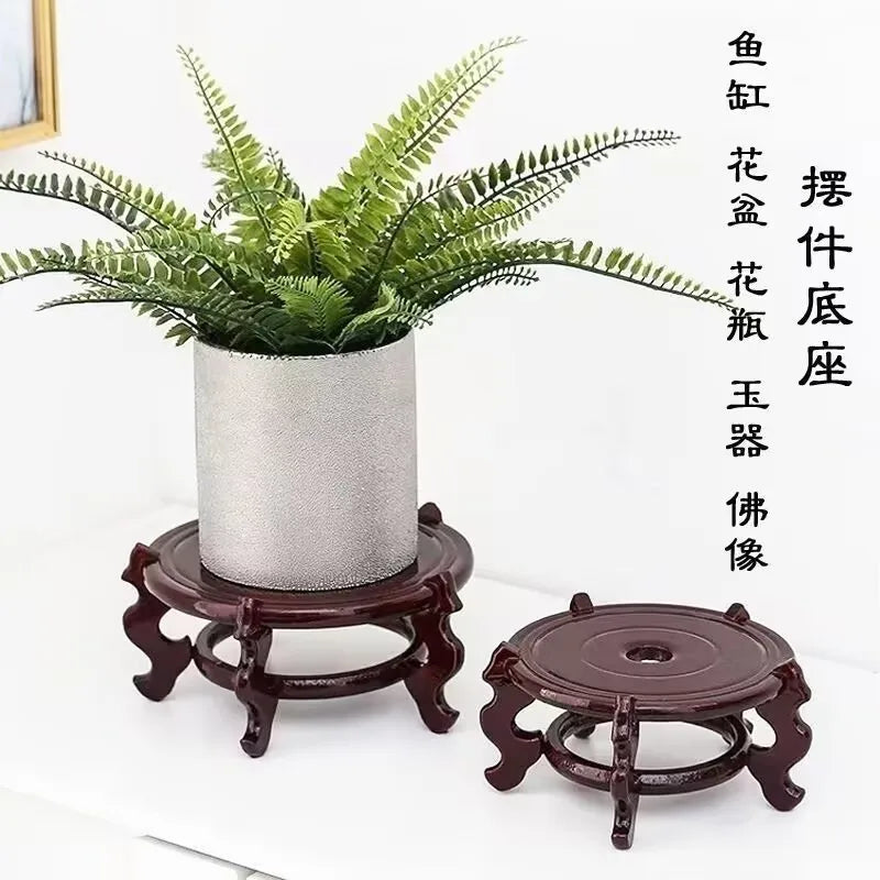 support plante bois traditionnel vase bleu blanc ombre chinoise classiqueDecorationJardinFleursPotSorți seulement titre selon votre