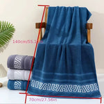 serviette bain absorbante rapide serviettes polyester coton texture éponge douce motif graphique moderne bleu
