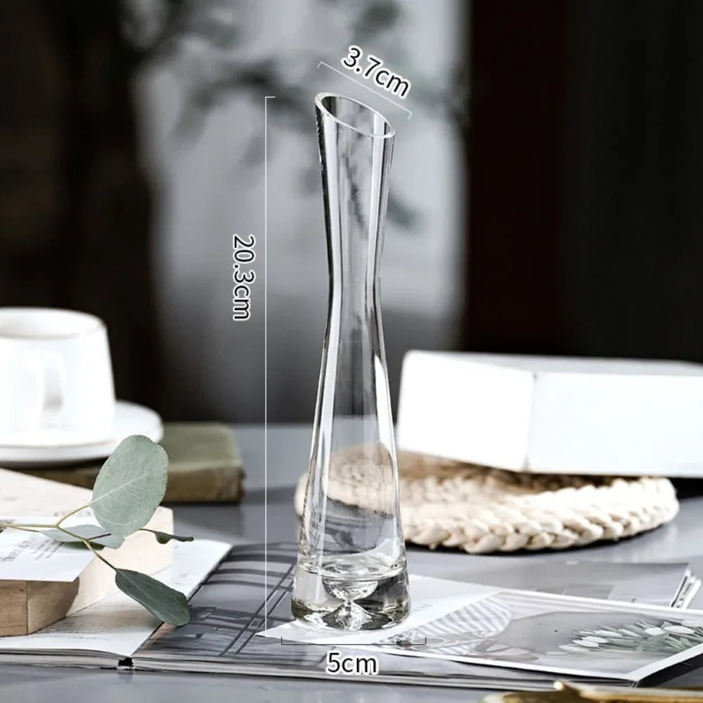 vases modernes transparents adhésifs decoration salon plantes hydroponiques simples rond