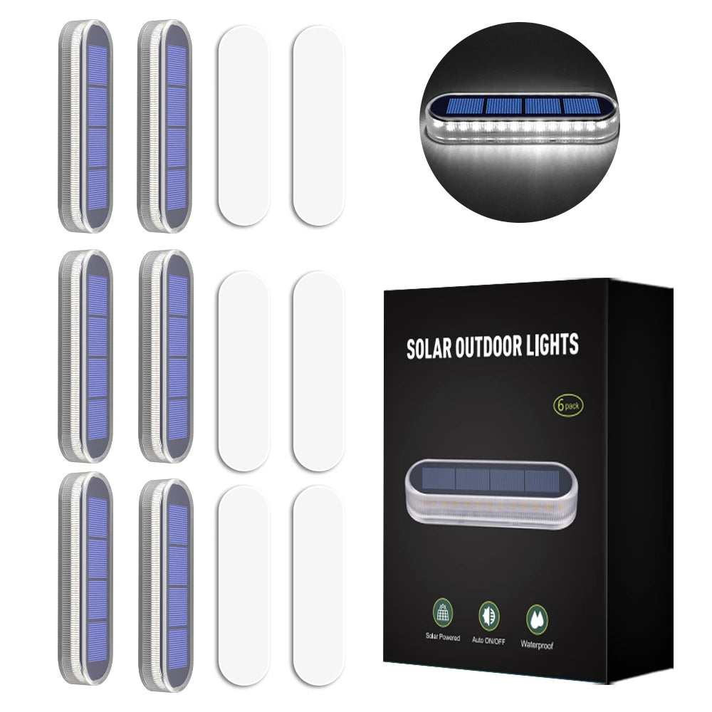 éclairage solaire escaliers terrasse 30 led blanc bleu ip68 adhésifextérieur moderne auto allumage 60249lm