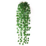 plantes artificielles suspendues arbre vert feuilles uniformes moderne decoration exterieure accrochée pot noir