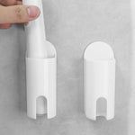 porte brosses dents blanc transparent adhésif moderne minimaliste