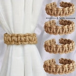 anneaux rideau tissés main rustique beige clair opacité pièces textile artisanal