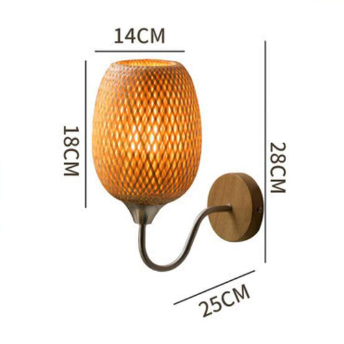 lampe murale moderne tissage rotin marron clair éclairage quotidien cuisine salle manger chambre coucher