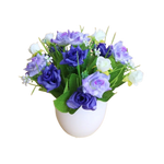 Bouquet artificiel rose blanc bleu jaune violet feuilles vertes décoration intérieure moderne minimaliste