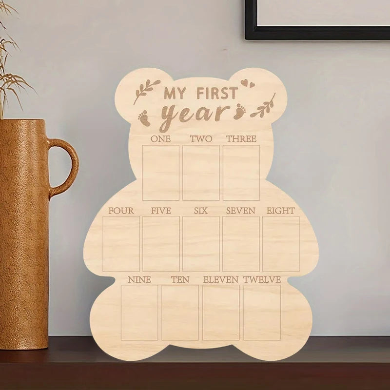 calendrier mural bois gravure décoratif opaque moderne chambre salon anniversaire decoration