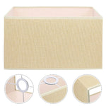 abat jour rectangulaire moderne tissu lin beige clair rose pâle opacité tringle
