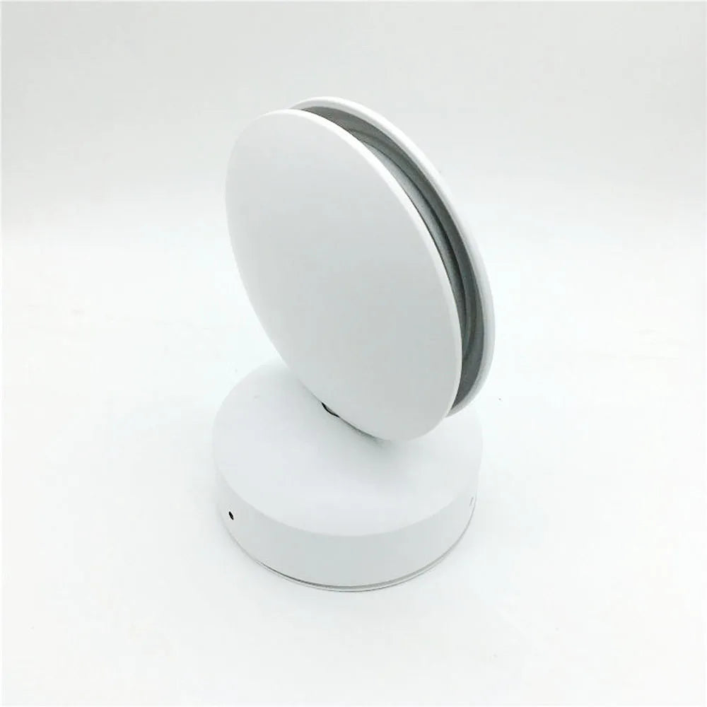 lampe led rotative contemporaine nickel brossé adhésive maison brillante spherique moderne