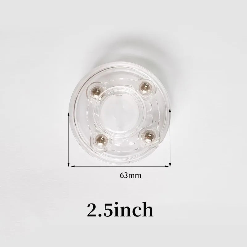 support pot transparent rotatif base ronde lazy susan plastique acrylique moderne fixations bijoux décoration