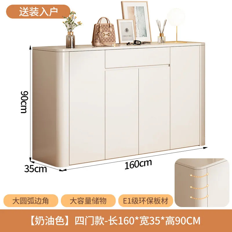 meuble rangement chaussures blanc moderne tiroirs étages minimaliste multifonction