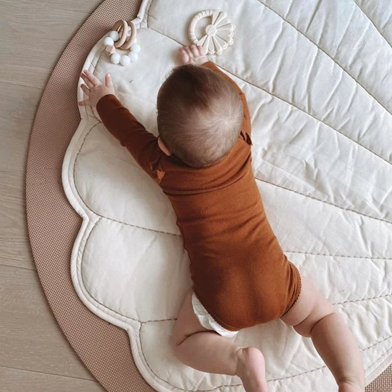 tapis jeu bébé coton motifs floraux résistant décoloration moderne doux intérieur extérieur plage