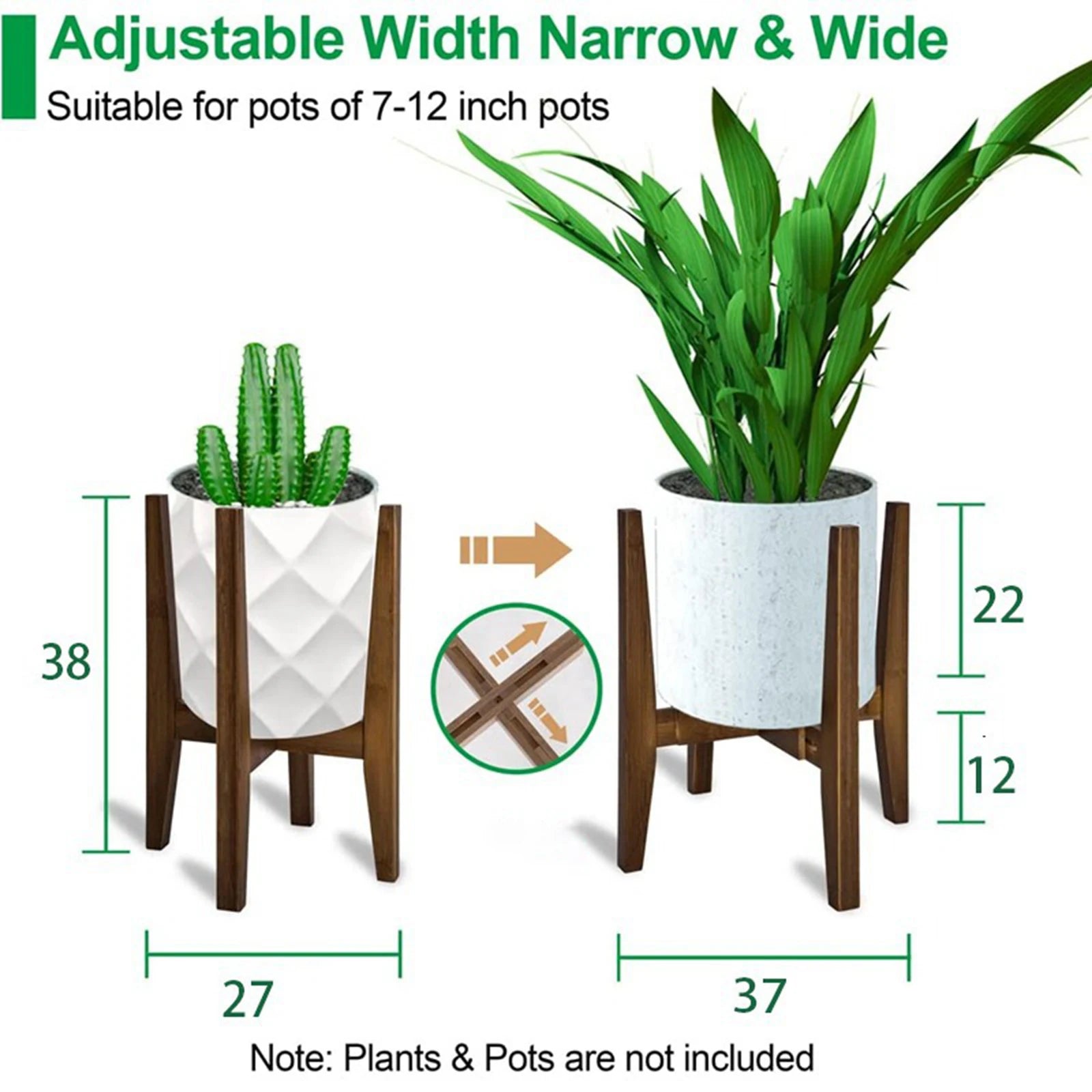 Support pour plante d'intérieur en bois