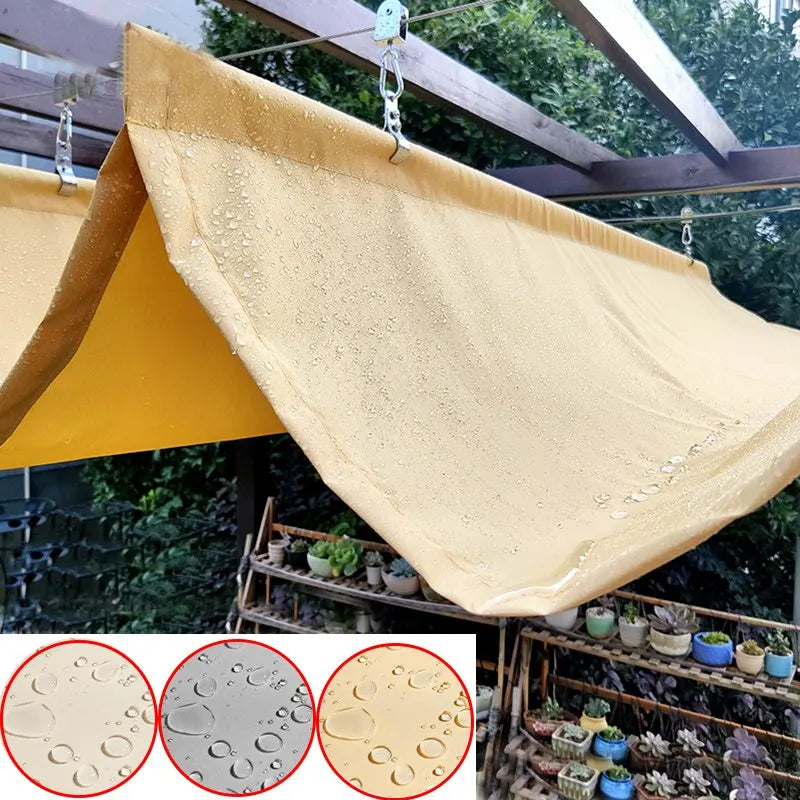 Détail du tissu polyester 300D ondulé de la voile d'ombrage