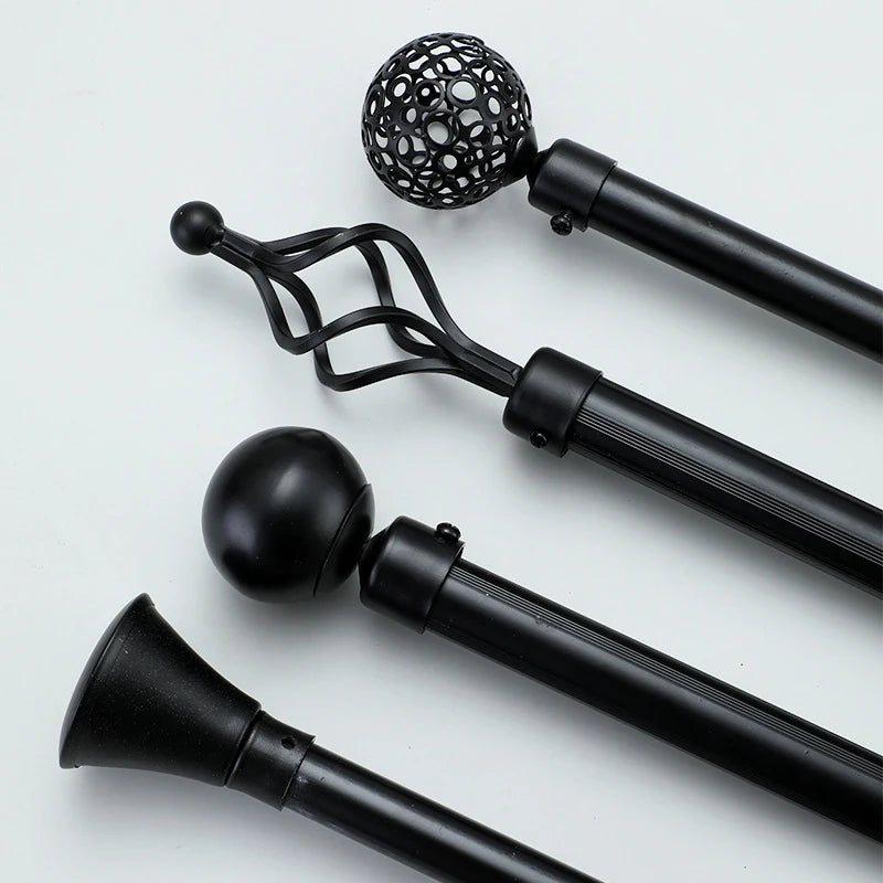 boules rideau blanc noir clips decoration moderne maison accessoires tringle rideaux
