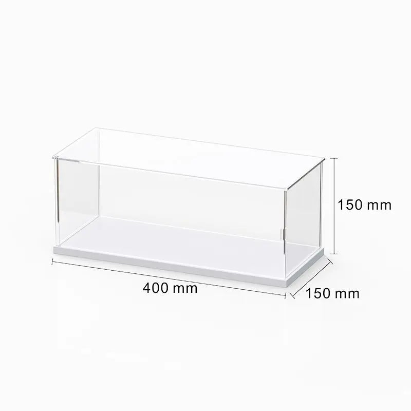 boîte rangement disques transparente moderne acrylique réutilisable plateau blanc minimaliste