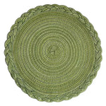 lot quatre tapis table ronds tressés boho rustique décoration maison