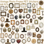 cadres décoratifs vintage adhésifs doré argenté noir mécanique floral géométrique steampunk engrenages fleurs