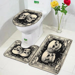 tapis toilette gothique crânes roses squelette fleurs salle bain moderne respectueux environnement halloween festive