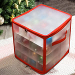 Organiseur de décorations de Noël pliable avec poignées