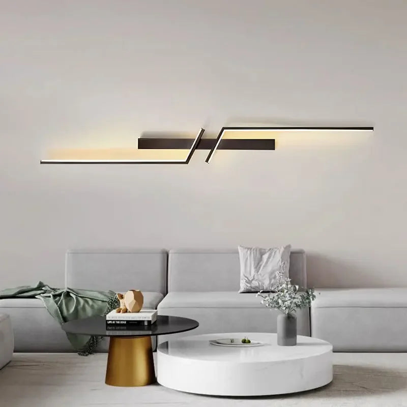 lampe murale noire led minimaliste geometrique cuisine chambre entrée étude salle manger 4000K 6500K