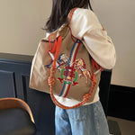 sac main femme toile animaux motifs modernes gris rouge bleu poche téléphone portable polyvalent