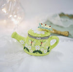 boîte bijoux céramique vintage carrousel chat violon théière maison noël