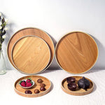 plateau bois moderne minimaliste poignées collations desserts thé naturel brunclair texturesnaturelles opaques