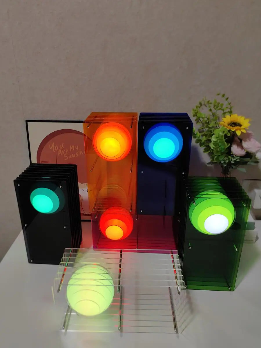 lampe led rechargeable noir orange bleu vert blanc moderne transparent ip65 télécommande