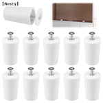 support rideau blanc moderne vis fixations joint 41mm longueur 20mm diametre