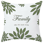 lot housses coussin vert clair motifs géométriques modernes salon maison