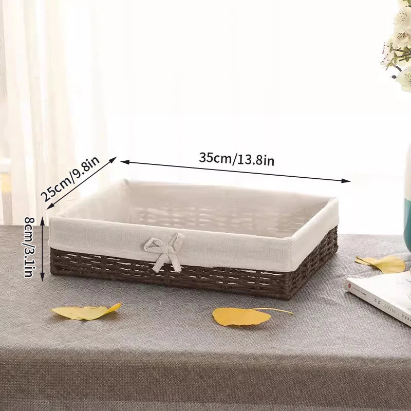 paniers rangement tissus corde tressée boho chic naturel beige écologique rustique