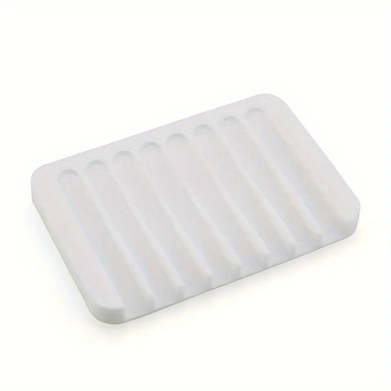 porte savon silicone blanc noir gris moderne drainage rayures texturé opalescent minimaliste