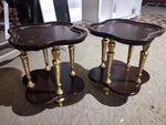 table basse bois clair baroque sculptée ornements dorés