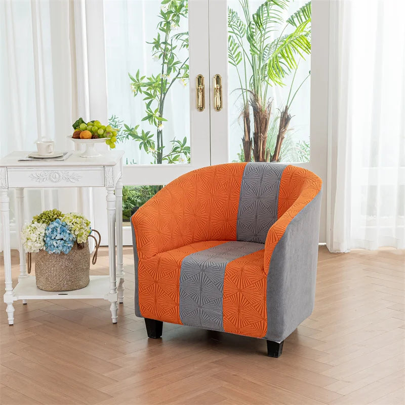 housses fauteuil vert clair rayures horizontales polyestère moderne adhésif lavable printemps été