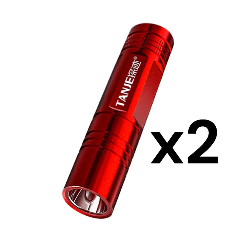 lampe torche rechargeable led puissante 10w noir bleu rouge exploration campingurgence