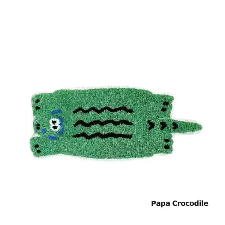 tapis moderne imperméable résistant animaux créatif léopard hippopotame chambre bleu blanc vert noir jaune