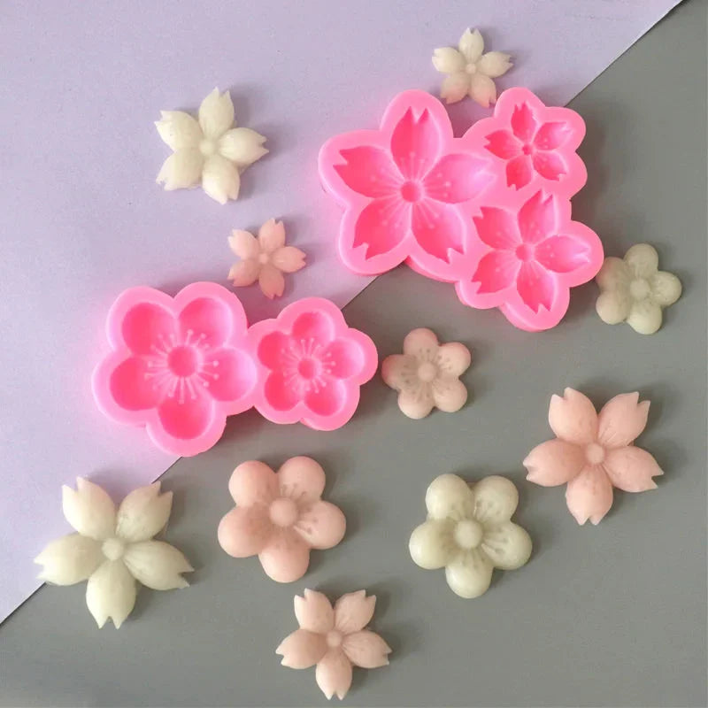 moules silicone fleurs sakura pétales détaillés cake decorating outils fondants desserts mousse chocolat