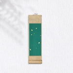 peinture calligraphie chinoise papier art decor maison moderne lettre rouge jaune vert orange