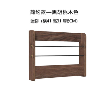étagère murale bambou cachet routeur modem rangement câbles salon bois naturel