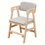 chaise moderne bois tissu gris clair réglable facile nettoyer coussin
