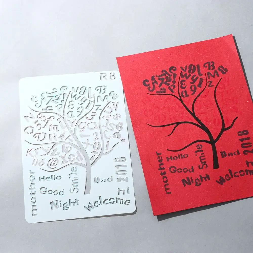 gabarits lettres gothiques adhésifs peinture murale stencil alphabet wall painting embossing opaque deco album