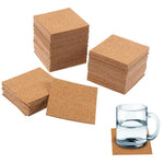 coasters marron clair texture naturelle adhésifs simples rustiques 10cm ronds carrés