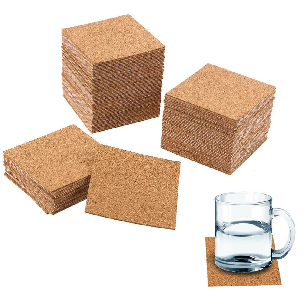 coasters marron clair texture naturelle adhésifs simples rustiques 10cm ronds carrés