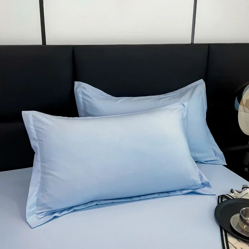 taies d'oreiller coton polyester 48x74cm solides couleurs unies literie moderne maison